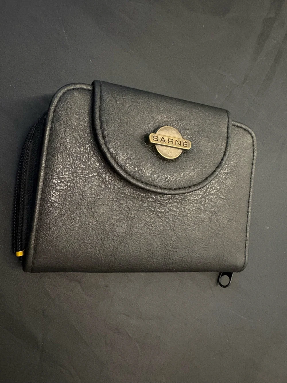 Vintage Black Unisex Bi-fold Wallet